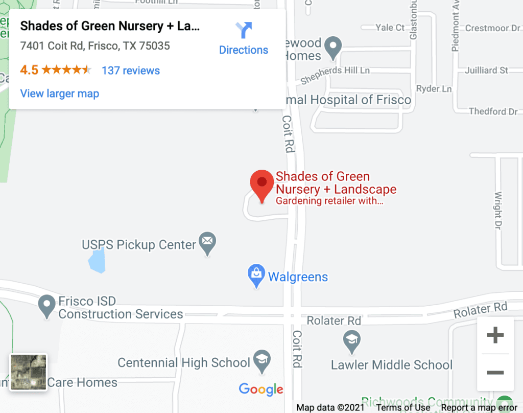 Frisco, TX's Garden Nursery of Choice Since 1979 (972) 3359095